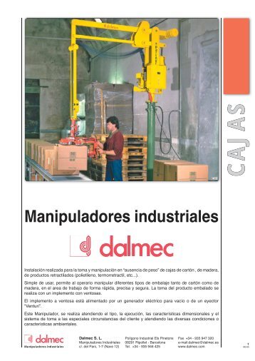 Manipuladores industriales - Dalmec