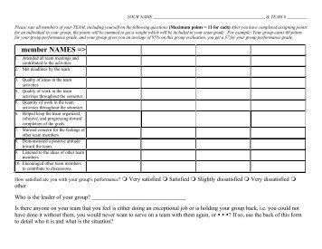 Peer Evaluation form pdf - Foundation Coalition