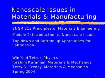 Top-down and Bottom-up Approaches to Nanoscale Fabrication