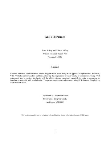 An IVIB Primer - Unicon