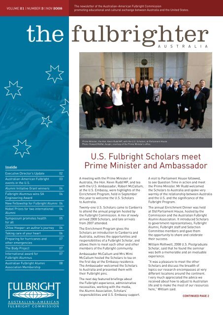 November - Australian - American Fulbright Commission