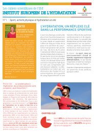 INSTITUT EUROPEEN DE L'HYDRATATION - European Hydration ...