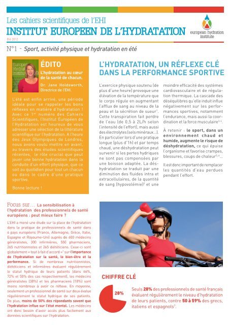 INSTITUT EUROPEEN DE L'HYDRATATION - European Hydration ...