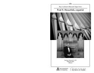 Paul S. Hesselink, organist - School of Music - University of Arizona