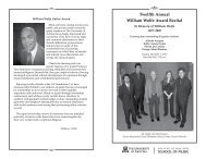 Twelfth Annual William Wolfe Award Recital - School of Music