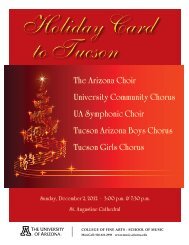 The Arizona Choir University Community Chorus ... - School of Music