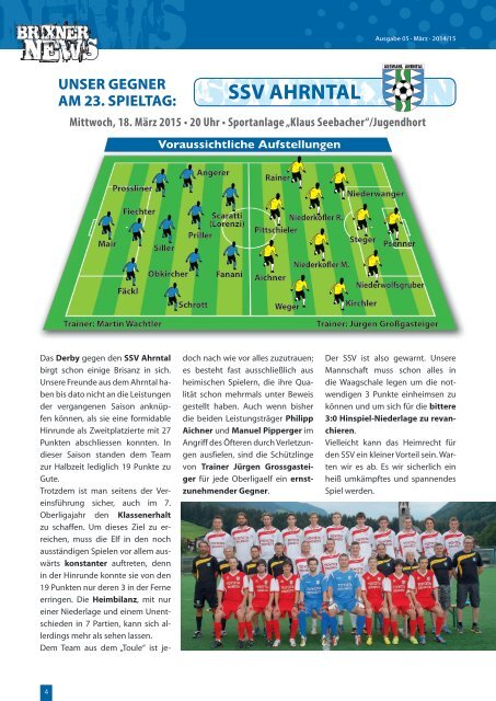 Brixner News, 5. Ausgabe, 2014/15