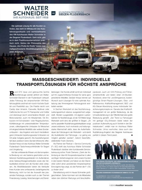 Musiker Magazin 01/2015