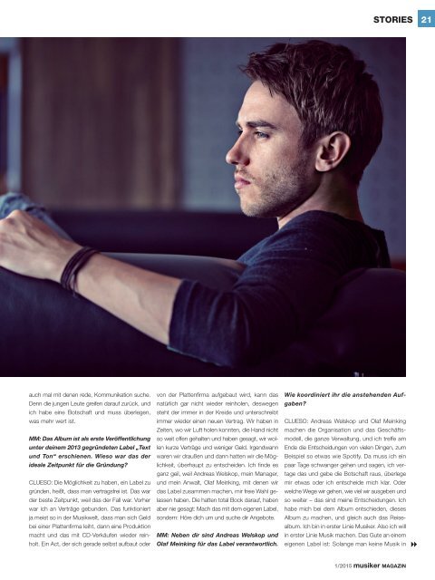 Musiker Magazin 01/2015