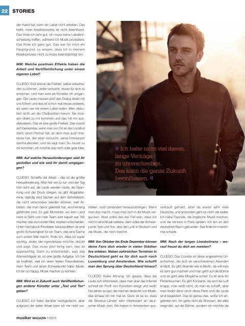 Musiker Magazin 01/2015