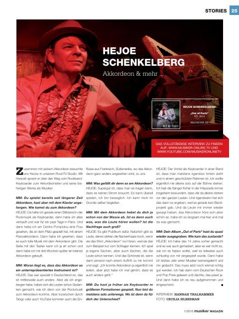 Musiker Magazin 01/2015