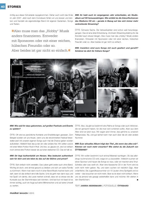 Musiker Magazin 01/2015