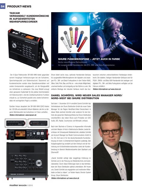 Musiker Magazin 01/2015