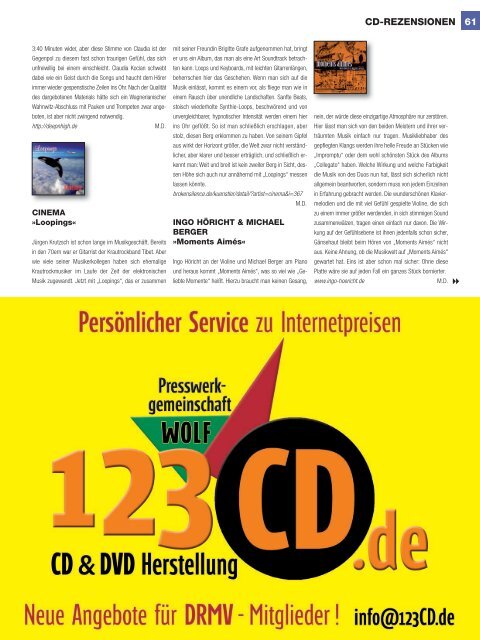 Musiker Magazin 01/2015