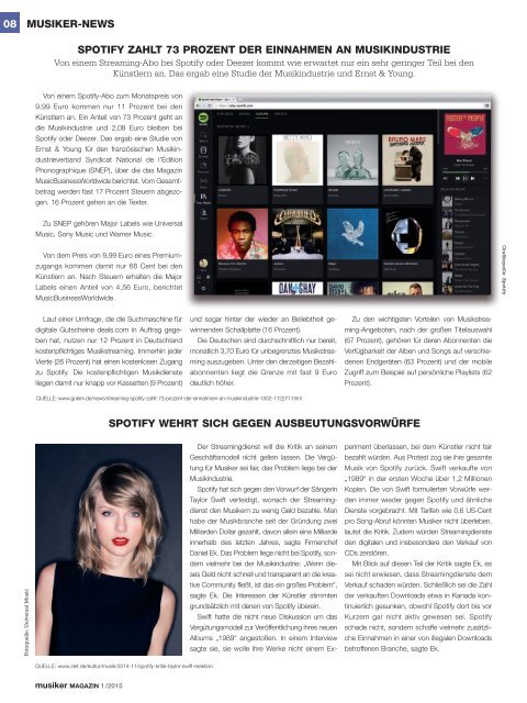 Musiker Magazin 01/2015