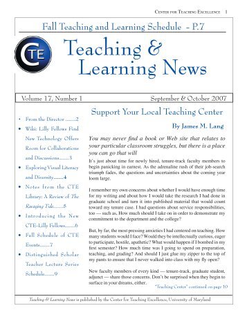 Teaching & Learning News - Center for Teaching Excellence