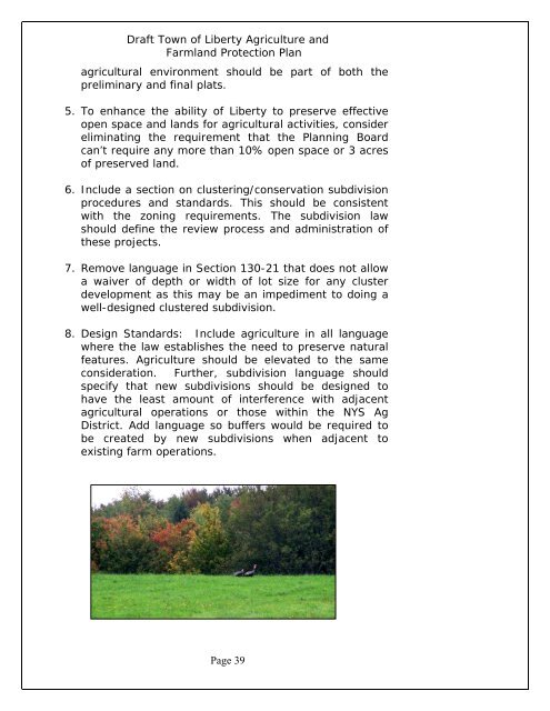 Agriculture and Farmland Protection Plan - Town of Liberty