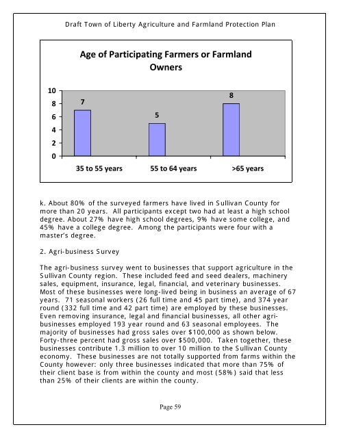 Agriculture and Farmland Protection Plan - Town of Liberty