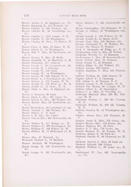 Blue Book 1908 - Newton Free Library