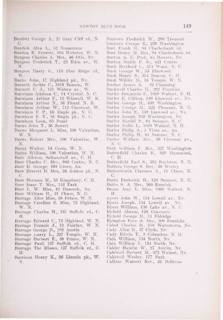Blue Book 1908 - Newton Free Library