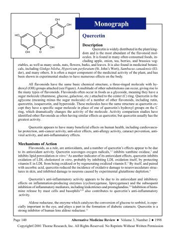 Monograph: Quercetin