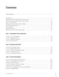 the table of contents from Farm to Table & Beyond (PDF)