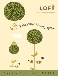 2012/2013 Annual Report - LOFT Community Services