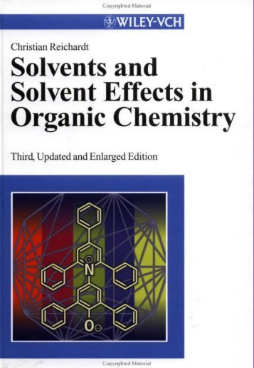 "Front Matter". In: Solvents and Solvent Effects in Organic Chemistry ...