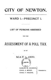 Assessed Polls 1899 - Newton Free Library