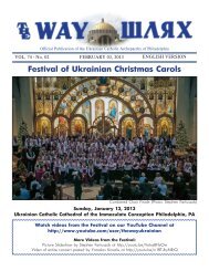 02/03/13 - Ukrainian Catholic Archeparchy of Philadelphia