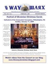 Festival of Ukrainian Christmas Carols - Ukrainian Catholic ...
