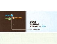 CYAR ANNUAL REPORT /// 2011 - Colorado Youth At Risk