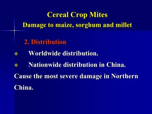 Cereal crop mites