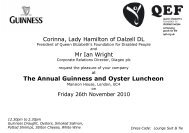 The Annual Guinness and Oyster Luncheon - QEF