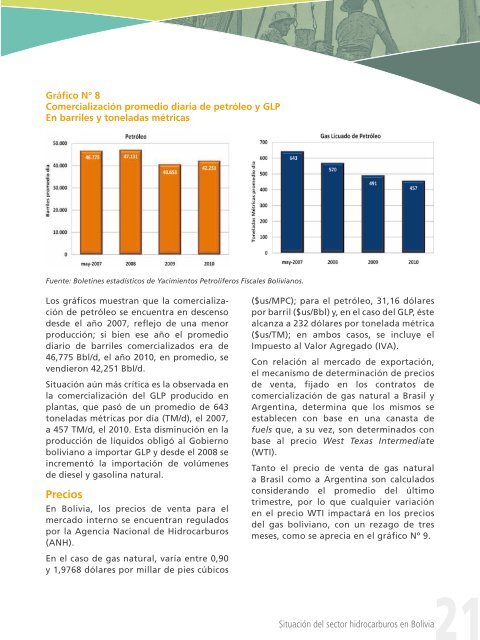 Situación del sector hidrocarburos en Bolivia