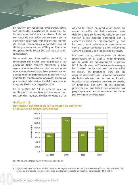 Situación del sector hidrocarburos en Bolivia