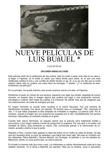 NUEVE PELÍCULAS DE LUIS BUñUEL - Fundación del Nuevo Cine ...