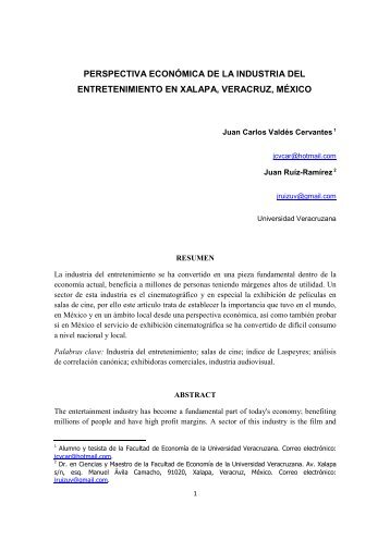 perspectiva económica de la industria del entretenimiento en xalapa ...