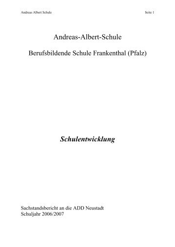 download des Berichtes - Andreas-Albert-Schule