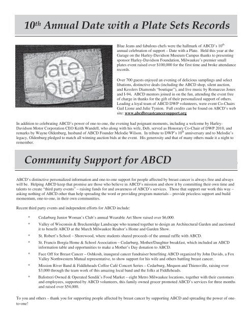 Mentors Matter Mentor Matters - ABCD After Breast Cancer