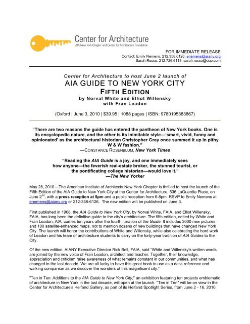 Pdf Version Aia New York Chapter American Insute Of Architects New York Chapter