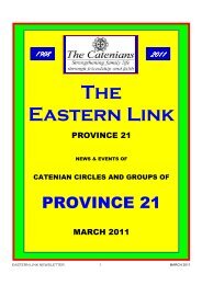 9th Eastern Link March 2011 - Province 20 Catenians of Western ...