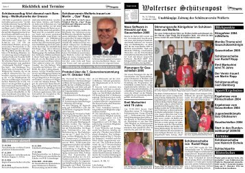 Ausgabe 15 - SchÃ¼tzenverein ImmergrÃ¼n Wolferts eV