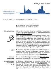 Info-Blatt 05, 05. Februar 2012 - St. Josef-Kinderhaus