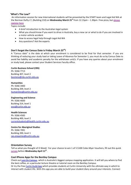 Semester 1 2012 â eNewsletter 2 - Unilife - Curtin University