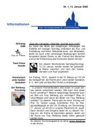 Info-Blatt 1, 13 Januar 2008 - St. Josef-Kinderhaus