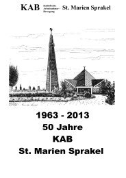 1963 - 2013 50 Jahre KAB St. Marien Sprakel - St. Josef-Kinderhaus