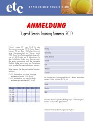 Anmeldung - Eppelheimer Tennisclub