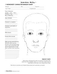 worksheet- character makeup chart - the SOTA Theatre Department!