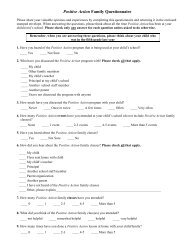 Family Questionnaire, version 2 - Positive Action